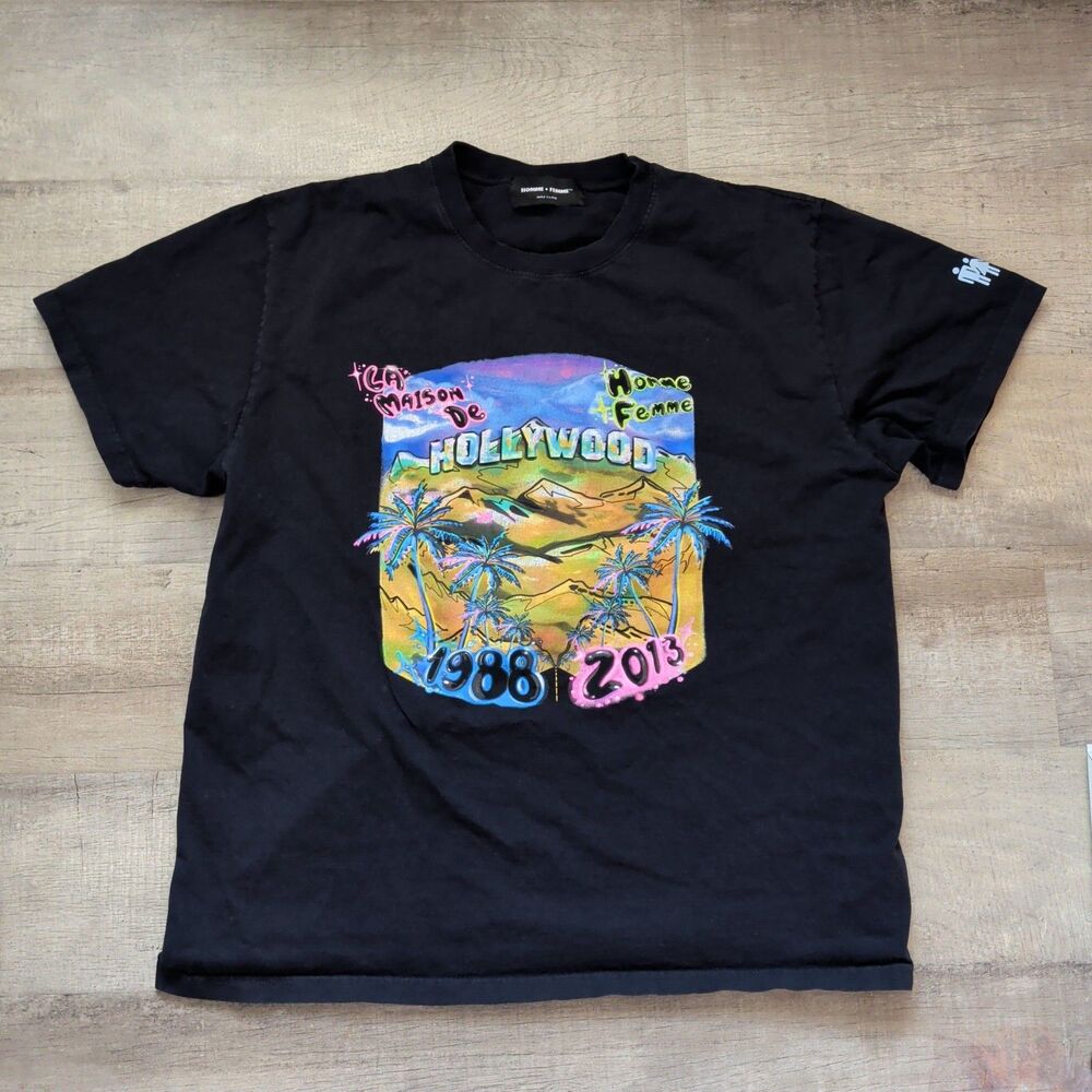 Homme Femme Hollywood Graphic Tee Black Men’s Size 3XL